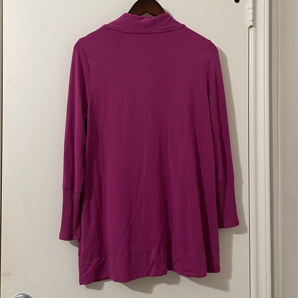 Soft Surroundings Purple 3/4 Sleeve Relaxed Top Size M - Picture 2 of 7